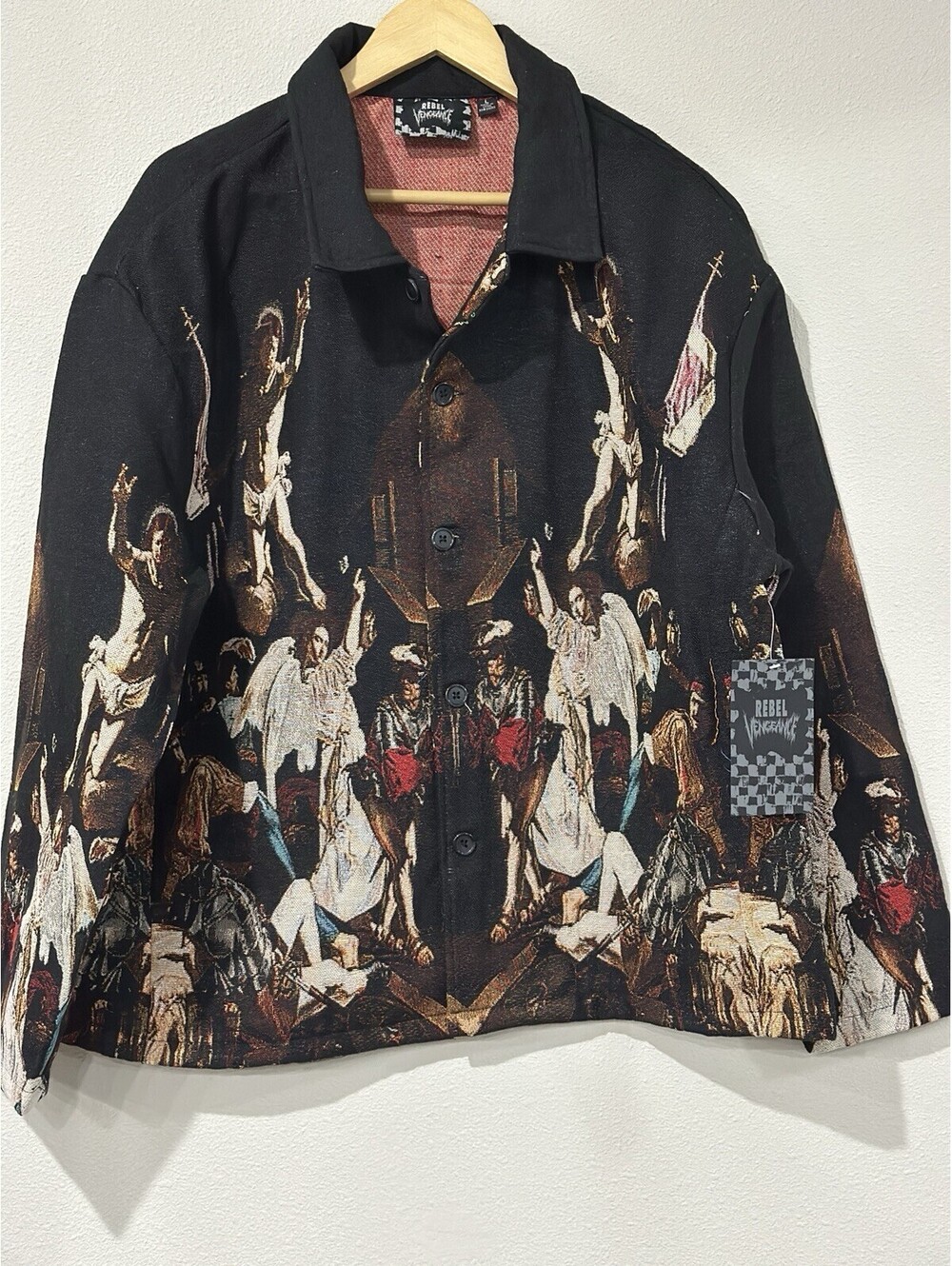 New W Tag Rebel Vengeance Fall of The Rebel Angels Tapestry Jacket Size Large